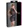 Cottelli Plus Size - crna sjajna šifonska haljina - 2XL