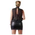 Cottelli Plus Size - seksi haljina od sjajnog šifona - crna - 2XL