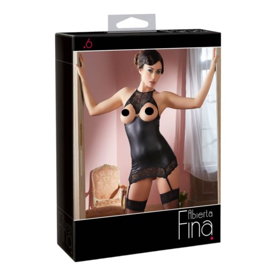 Abierta Fina - odvažno svjetlucavo - mini haljina (crna) - M