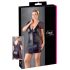 Cottelli Plus Size - haljina s mašnom i čipkom (crna) - 2XL