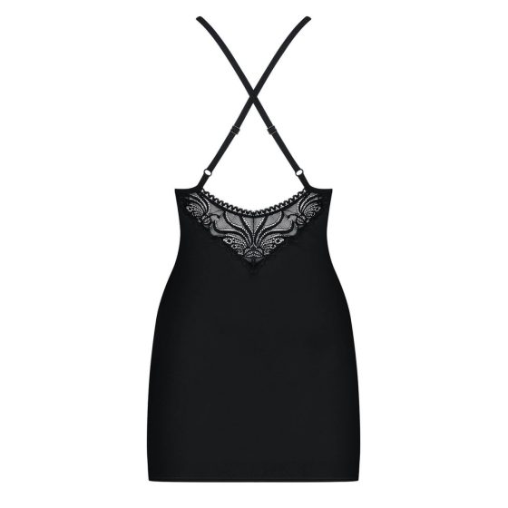 Obsessive 828-CHE-1 - haljina s remenima i tangama (crna)