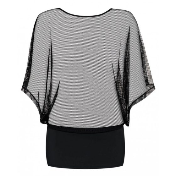 Obsessive Punker - prozirna mini haljina s tangama (crna) - L/XL