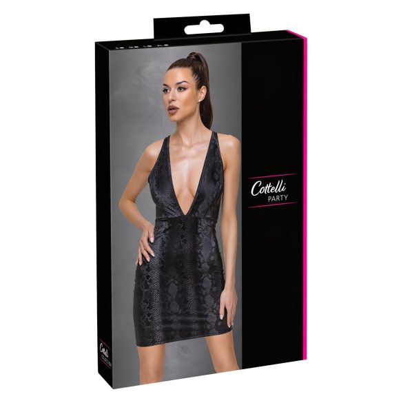 Cottelli Party - Haljina s uzorkom zmijske kože (crna)
