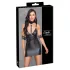 Cottelli Bondage - mini haljina s ovratnikom - sjajna - crna - L