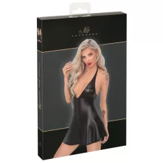   Noir - mini haljina s gornjim dijelom od lažne zmijske kože - crna
