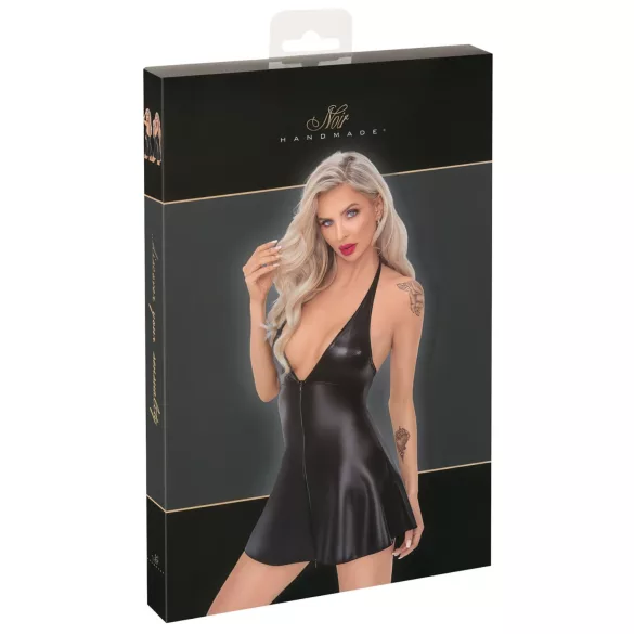Noir - mini haljina s gornjim dijelom od lažne zmijske kože - crna