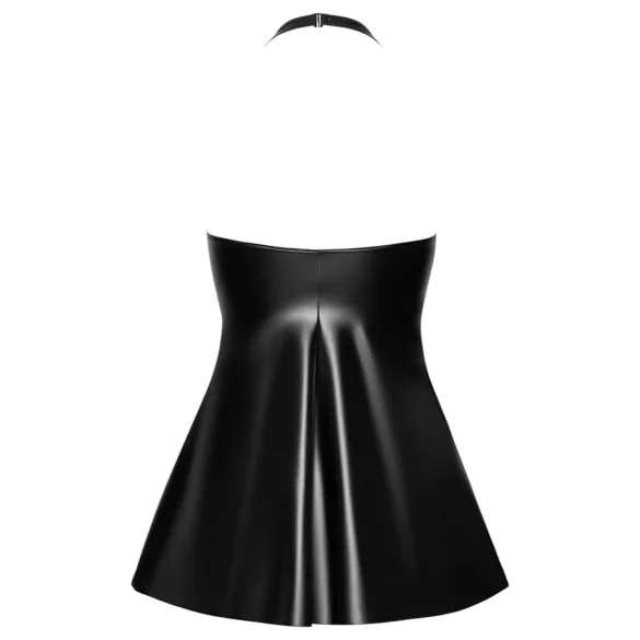 Noir - mini haljina s gornjim dijelom od lažne zmijske kože - crna - XL
