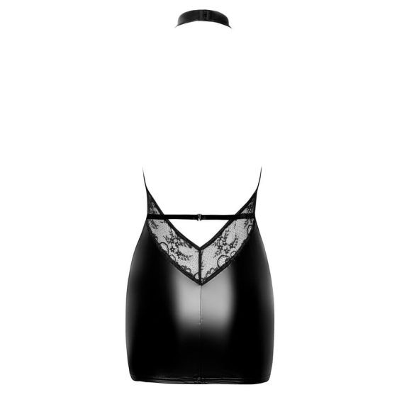 Noir - mini haljina prednjeg kroja s trakom oko vrata (crna)