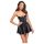 Noir Libido - crna mat mini haljina - M