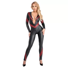 Cottelli - catsuit s efektom kože - zatvarač - crna - L