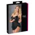 Cottelli - Prozirni babydoll s volanima (crni) - XXL