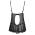 Cottelli - Babydoll s volanima - crna - XXL