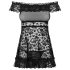 Obsessive Flores - volan baby doll i tanga (crna)