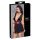 Cottelli Bondage - čipkasta babydoll haljina s ovratnikom (crna) - XL