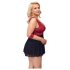 Cottelli Bondage Plus Size - crvena babydoll haljina
