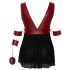 Cottelli Bondage Plus Size - crvena babydoll haljina