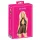 Kissable - babydoll s čipkom i ovratnikom - crna - L/XL