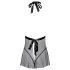 Kissable - babydoll s čipkom i ovratnikom - crna - L/XL