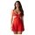 Obsessive Cupide Desir - Prozirni čipkasti spavaćica set (crvena)