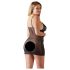 Cottelli Plus Size - crna čipkasta prozirna spavaćica - 3XL