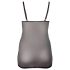 Cottelli Plus Size - crna čipkasta prozirna spavaćica - 3XL