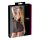 Cottelli Plus Size - crna čipkasta prozirna spavaćica - 4XL