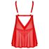 Obsessive Elianes - čipkasti babydoll set (crveni)