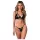 Obsessive Keira Lise - sjajni set grudnjaka - crna - L/XL