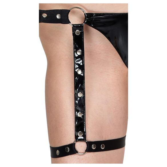 Black Level - lakirani set haljina (crna)