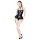 Black Level - seksi body s ovratnikom - crno - L