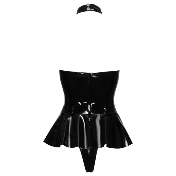 Black Level - seksi body s ovratnikom - crno - L