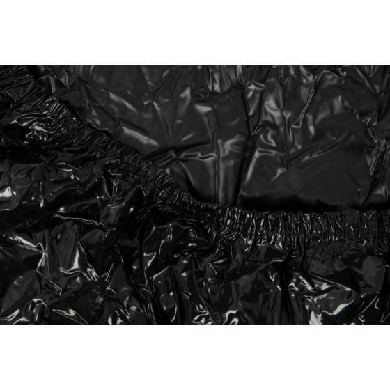 Sjajna, gumirana plahta - crna (160 x 200 cm)