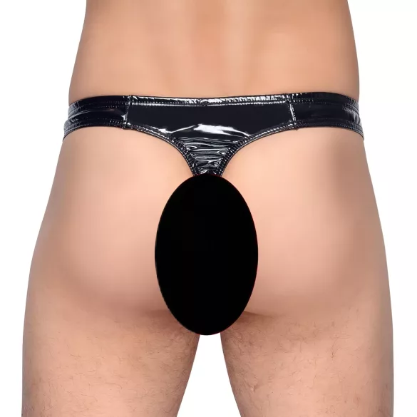 Black Level - muški tanga klasičnog kroja - lakirani crni - L
