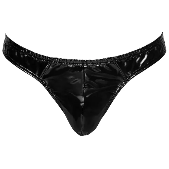 Black Level - muški tanga klasičnog kroja - lakirani crni - L