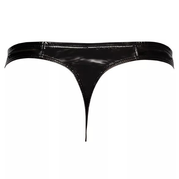 Black Level - muški tanga klasičnog kroja - lakirani crni - L