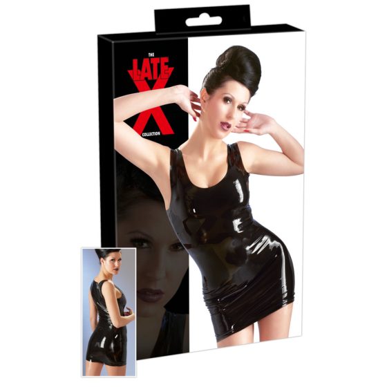 LATEX - mini haljina bez rukava (crna) - S