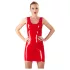 Latex bezrukavna, latex minihaljina (crvena) - M