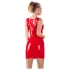 Latex bezrukavna, latex minihaljina (crvena) - M