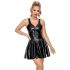 LATEX - mini haljina s naboranom suknjom (crna)