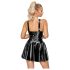 LATEX - mini haljina s naboranom suknjom (crna)