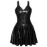 LATEX - mini haljina s naboranom suknjom (crna)