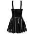 LATEX - mini haljina s naboranom suknjom (crna)