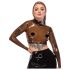 LATEX - prozirni latex top (prozirno-crni) - XL