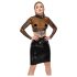 LATEX - prozirni latex top (prozirno-crni) - XL