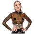 LATEX - prozirni latex top (prozirno-crni) - XL