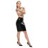 LATEX - crna midi suknja od lateksa - M