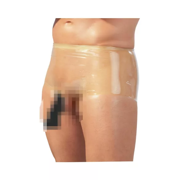 LATEX - muške bokserice s penis rukavcem - natur - L/XL