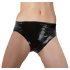 LATEX - ženske gaćice s unutarnjim dildom (crne)