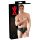 LATEX - muške gaćice s unutarnjim analnim dildom (crne) - XL