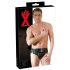 LATEX - muške gaćice s unutarnjim analnim dildom (crne) - XL